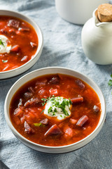 Homemade Russian Beet Borscht Soup