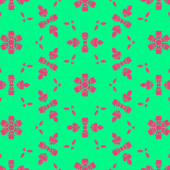 Floral beauty sprig pattern with pink and green color