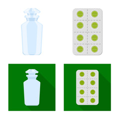 Isolated object of retail and healthcare icon. Collection of retail and wellness stock vector illustration.