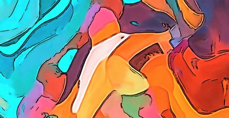 Abstract marble watercolor background. Wavy texture pattern. Artistic elements artwork. Dynamic pastel waves very colorful and stylish. Graphic art backdrop. Fun wallpaper. Modern design template.