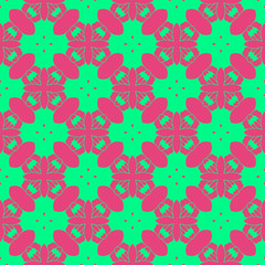 Fototapeta na wymiar Floral beauty sprig pattern with pink and green color
