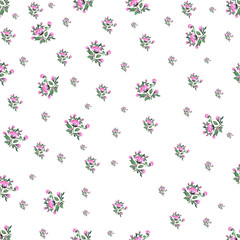 Watercolor seamless pattern a bouquet of roses and buds-6. An invitation card for a wedding, birthday and other holidays. Beautiful spring background.