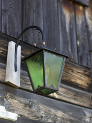 lantern light old wooden green house Twilight Evening