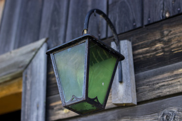 lantern light old wooden green house Twilight Evening