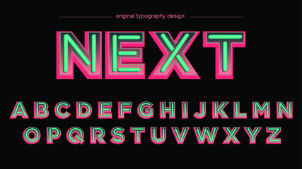 Neon Bold Colorful Typography Design