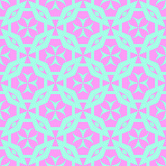 Blue and pink pastel happy fabric pattern