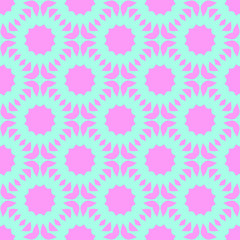 Blue and pink pastel happy fabric pattern