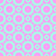 Blue and pink pastel happy fabric pattern