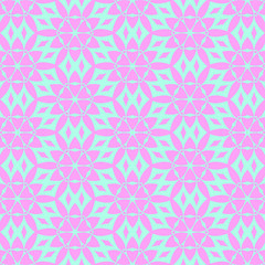 Blue and pink pastel happy fabric pattern