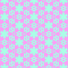 Blue and pink pastel happy fabric pattern