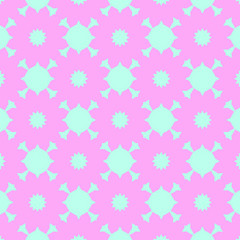 Blue and pink pastel happy fabric pattern