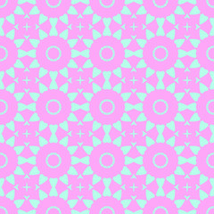 Blue and pink pastel happy fabric pattern