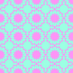 Blue and pink pastel happy fabric pattern