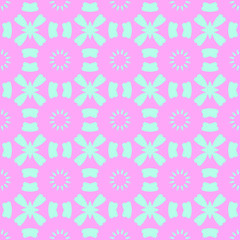 Pink and blue beauty flat pattern
