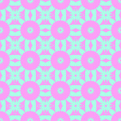 Pink and blue beauty flat pattern