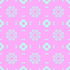 Pink and blue beauty flat pattern