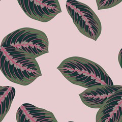 Fototapeta na wymiar Tropical leaves, jungle leaves seamless vector floral pattern background.