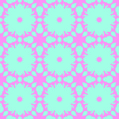 Pink and blue beauty flat pattern
