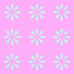 Pink and blue beauty flat pattern