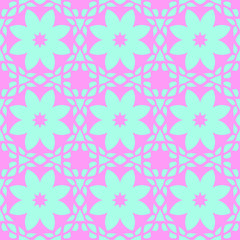 Pink and blue beauty flat pattern