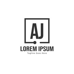 AJ Letter Logo Design. Creative Modern AJ Letters Icon Illustration