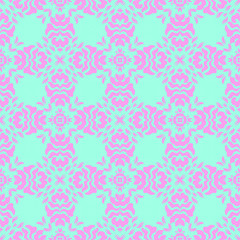 Blue pink beautiful pattern with floral element