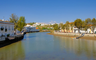 Fototapeta na wymiar Sunny day, River Gilao. Tavira, Tavira Municipality, Faro District, Algarve Region, Portugal