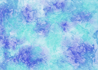 Hand drawn blue abstract watercolor grange texture background. Hand paint texture, watercolor textured backdrop. freezing