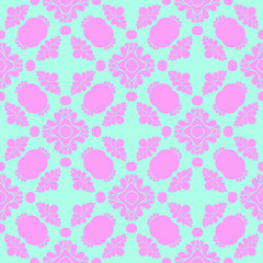 Pink and blue simple pattern with geometric form