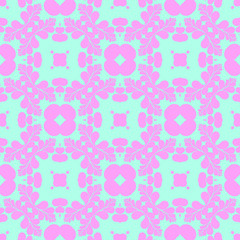 Pink and blue simple pattern with geometric form