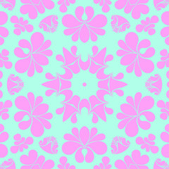 Pink and blue simple pattern with geometric form