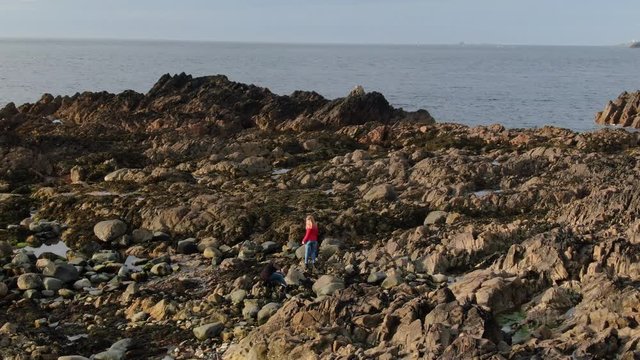 The rocky landscape at Malin head at the Atlantic coast of Ireland - travel photography