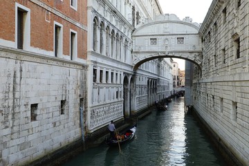 Bridge of Sighs and canal underneath, Venice, Italy