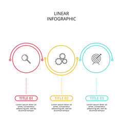 Thin line element for infographic. Template for diagram, graph, presentation and chart. Concept with 3 options...