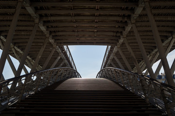 Access to the Léopold Sédar Senghor Footbridge in Paris