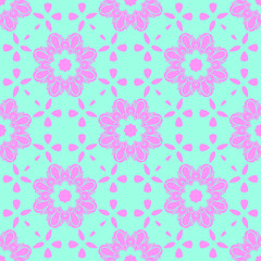 Fototapeta na wymiar Pink and blue pattern with beautiful form