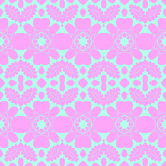 Pink and blue pattern with beautiful form