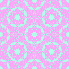 Pink and blue beauty flat pattern