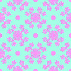 Pink and blue beauty flat pattern