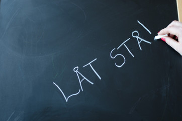 Chalk board black