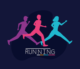 people running activity