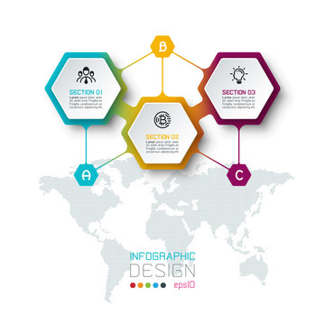 Hexagon Inforgraphics On Vector Graphic Art.