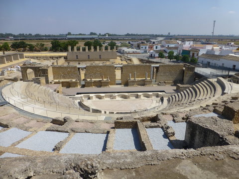Roman ruins of Santiponce. Italica. Sevilla. Andalusia,Spain