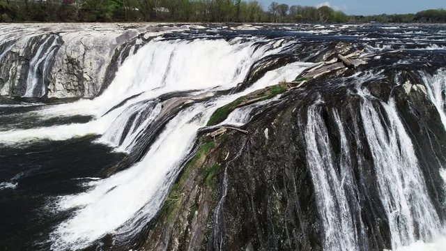 Aerial, Cohoes Falls on Mohawk River