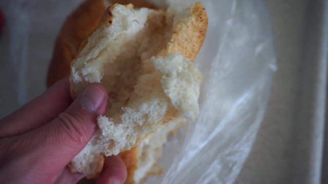 hunger and bread wasted, trashed breads,