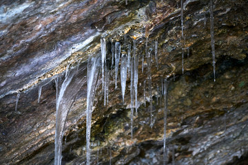 icicles in a tunnel