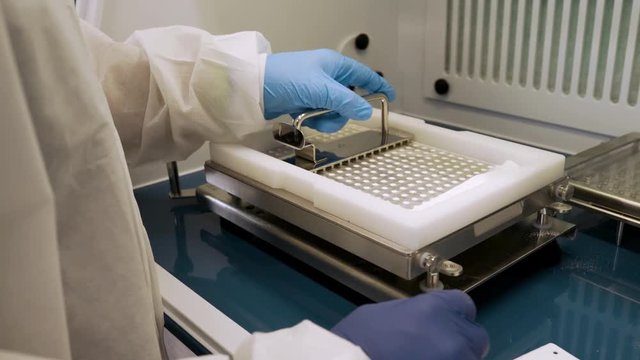 Pharmacist uses tablet press