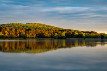 A Mountain Lake at Sunset in North Alabama