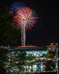 Fireworks over the Panoply Arts Fesitival in Huntsville Alabama