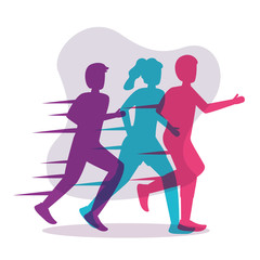 people running activity